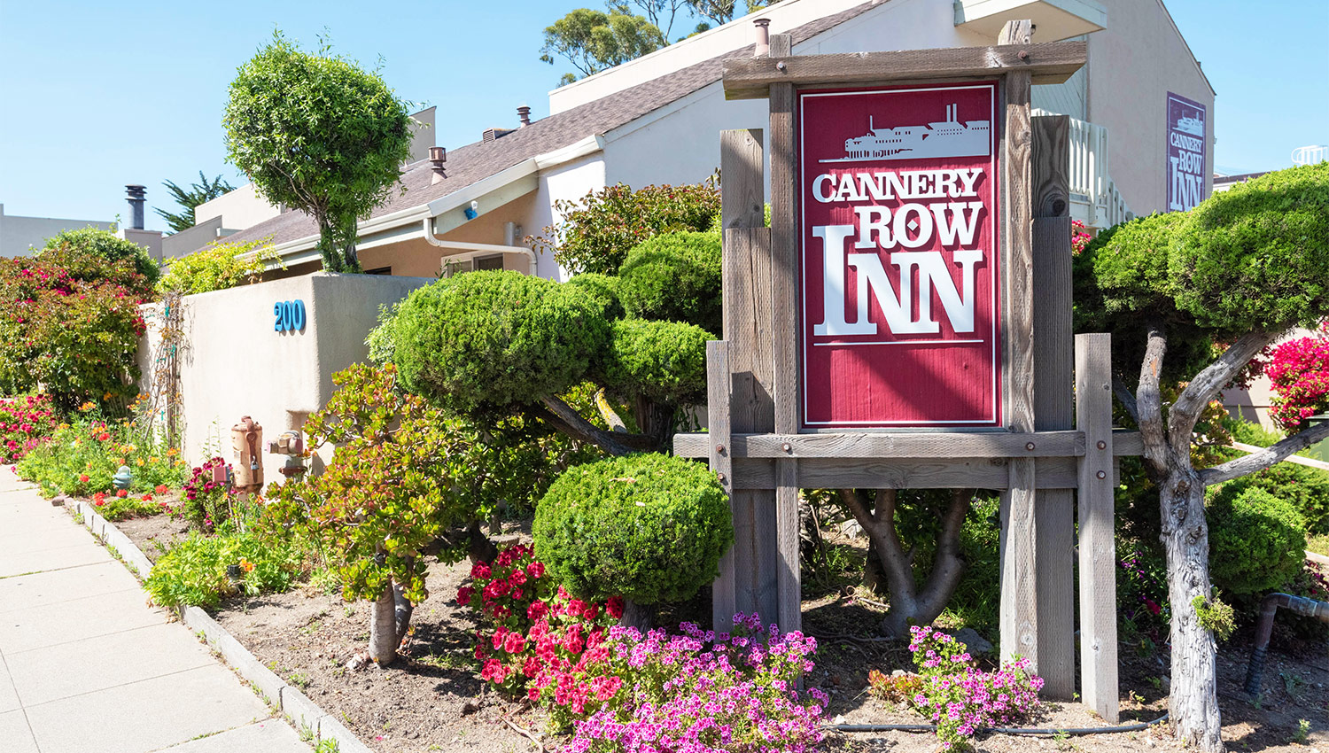 Welcome To The Cannery Row Inn, minutes from the row in Monterey, CA